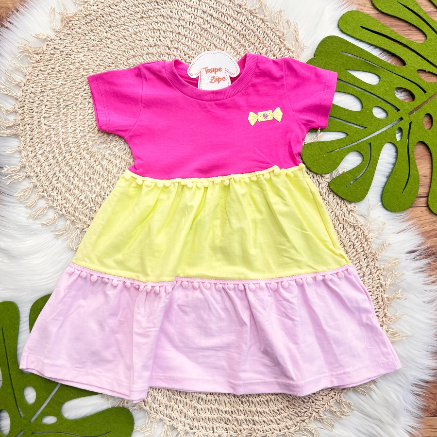 Vestido Bala de Morango Três Marias - Pink